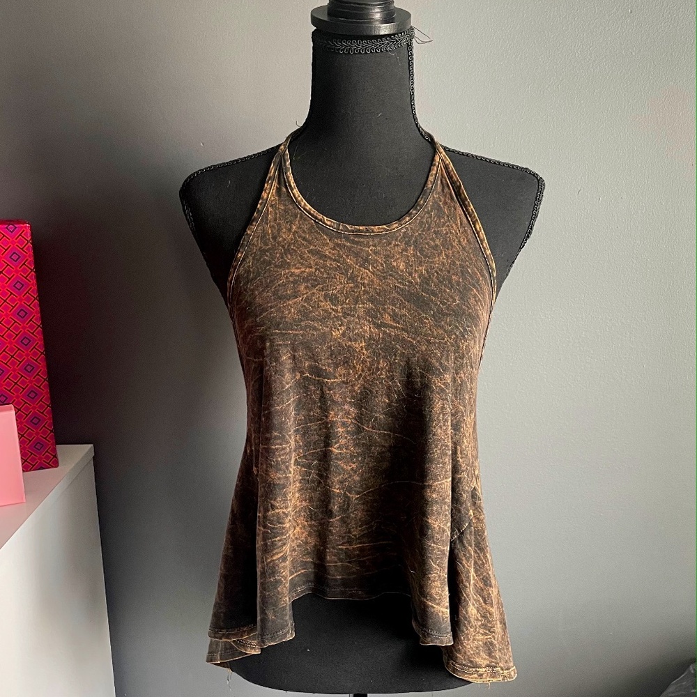 LOVE CULTURE ADJUSTABLE HALTER TANK TOP